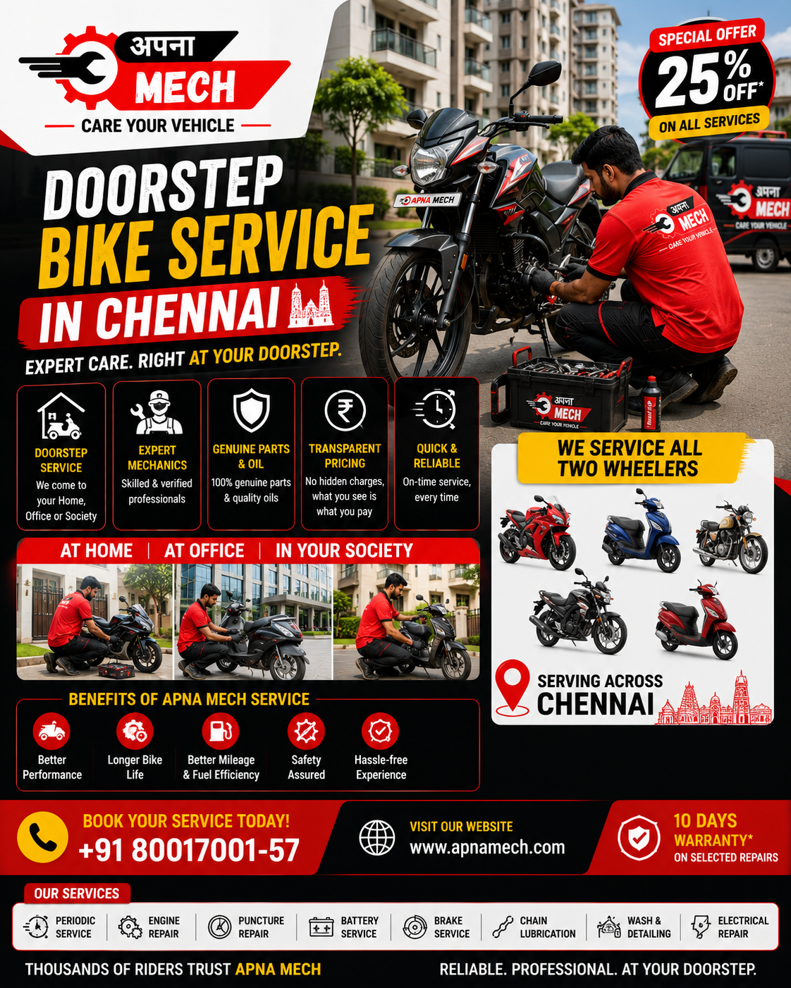 Apna Mech - Bike Service at your doorstep Book now