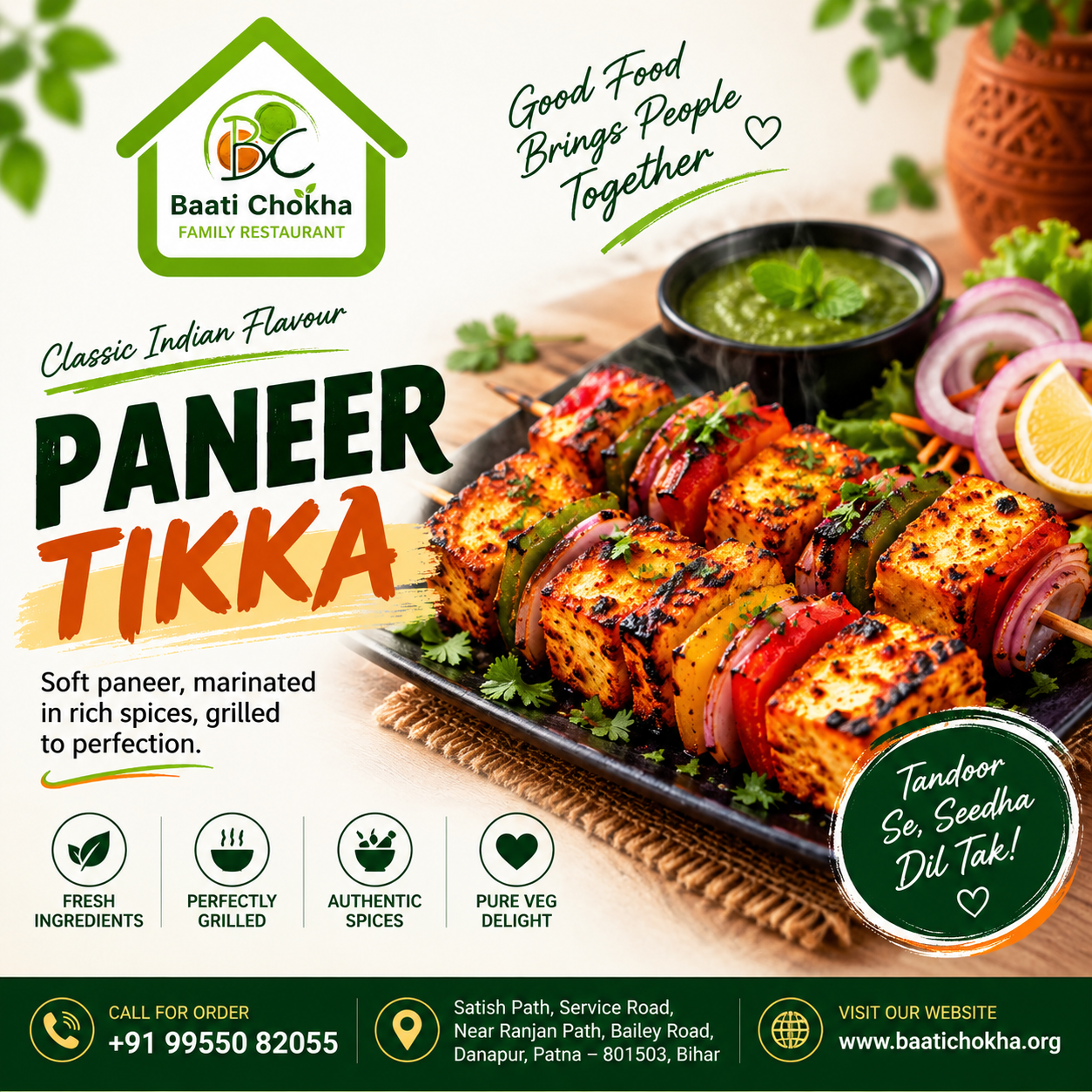 Pure veg restaurants in Patna | Veg restaurant | Baati Chokha