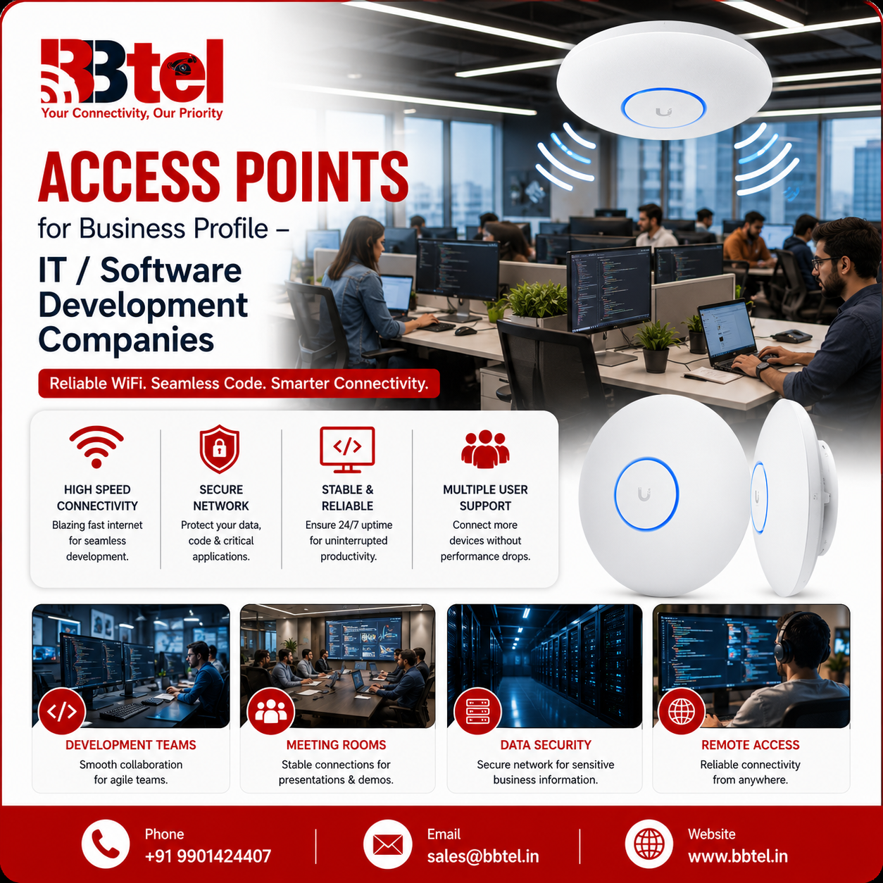 Access Point/Managed Wifi High Performace Wireless connectivity - Low cost internet service provider in Bangalore