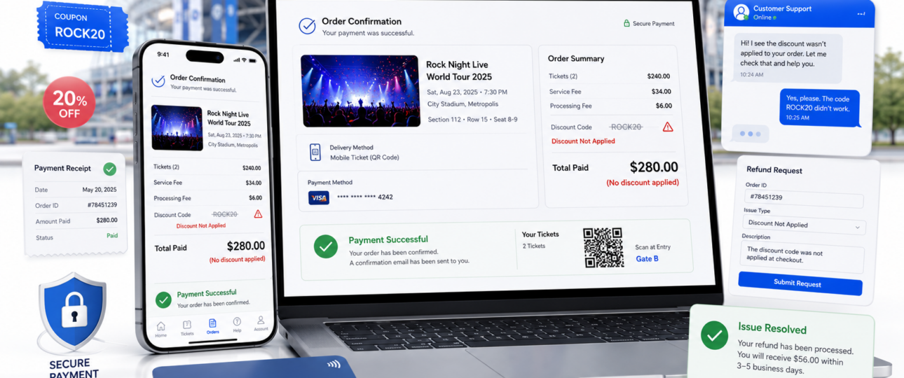 Ticketmaster Discount Not Applied After Payment? Here's What to Do?