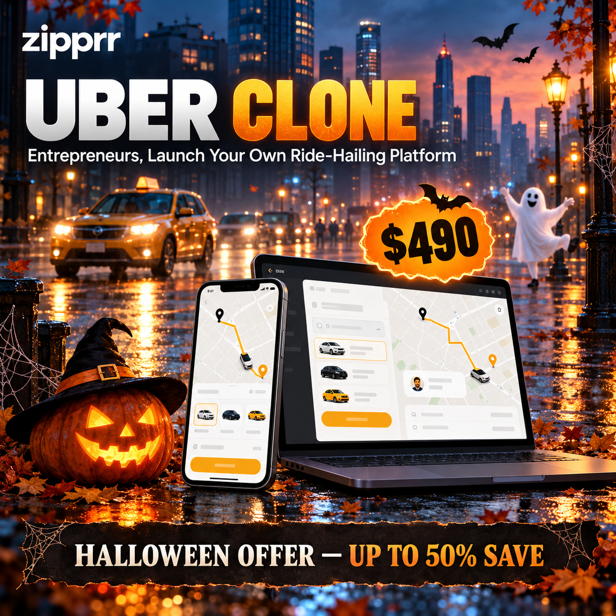 Uber Clone 2026 | 100% Source Code | From $490 | Zipprr